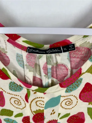 Gudrun Sjödén June Strawberry Print Organic Cotton Modal Dress XL thumbnail 3