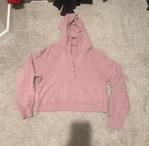 Lululemon scuba Half-Zip Hoodie Pullover heather pink M/L thumbnail 1