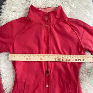 Tuff Athletics Pink Zip Up Jacket Thumb Hole Long Sleeve Emergency Hair Tie thumbnail 7