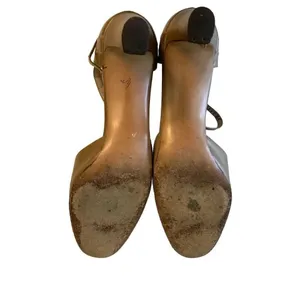 Salvatore Ferragamo vintage strappy heels tan women's size 7.5 thumbnail 6