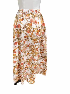 Petal & Pup Maxi Skirt Size 6 Orange Cotton Floral A-Line Garden Party Pockets thumbnail 4