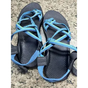 Chacos Chaco River Hiking Sandals Women Size 7 Aqua Blue Green Adjustable Straps Vibram thumbnail 5