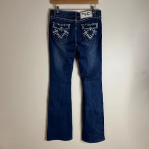 Virgin Only Women's Embellished Bootcut Jeans Dark Wash Size 9/30 western rodeo thumbnail 2