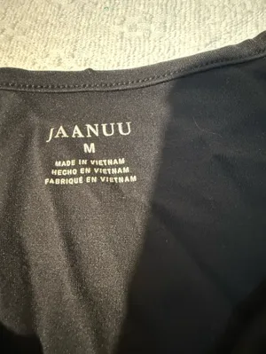 Jaanuu Black V-Neck Long Sleeve Medical Top thumbnail 6