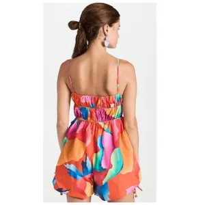 FARM Rio Ombre Chita Red Romper Size XS thumbnail 3