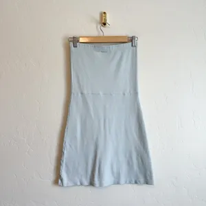 Djerf‎ Avenue | Tube Strapless Organic Cotton Mini Dress in Baby Blue thumbnail 7
