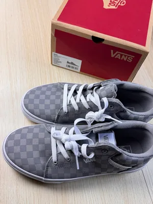 Vans Seldan Women's Checkerboard Gray Skateboarding Lace Up Sneakers Shoes Sz 6 thumbnail 5