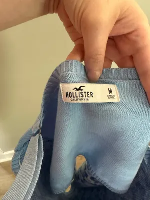 Hollister Light Blue Knit Crop Top thumbnail 2