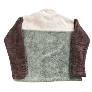 Eddie Bauer Teddy Fleece Pullover Women's Small Colorblock Sherpa Snap Soft thumbnail 3