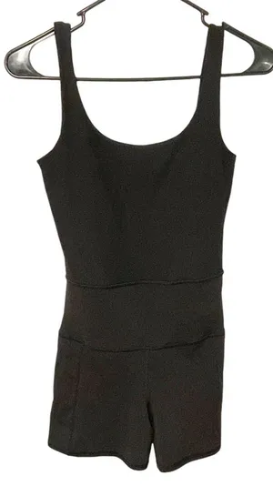 Vuori Size XS Black Seamless One‎ Piece Shorts Romper Jumpsuit thumbnail 1