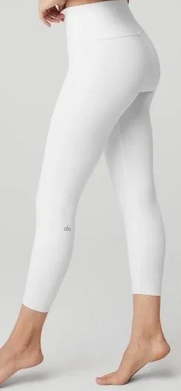ALO Yoga 7/8 High Waist Air Brush Leggings White Size M thumbnail 1