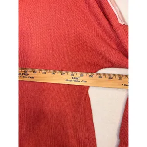 POL Womens‎ Waffle Knit Star Print Contrast Hoodie Terracotta Orange boho thumbnail 10