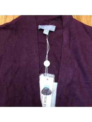 Evolution by Cyrus Women's NWT Rayon Blend Burgundy Open Cardigan - Size M thumbnail 4