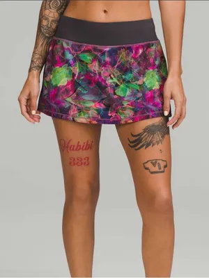 Lululemon Pace Rival Mid-Rise Skirt in Vivid Floral Tone Multi thumbnail 13