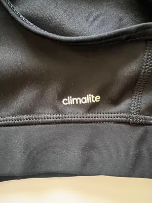 adidas Black Racerback Performance Sports Bra with Logo thumbnail 5
