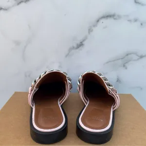 Givenchy 20mm women’s pink lizard embossed chain loafers mules size IT 37 US 7 thumbnail 9