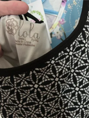 Lola Active Dress with Built in shelf Bra Black and White Soft Comfy Size Small thumbnail 4