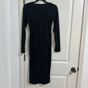Princess Polly Classic Black Long Sleeve Dress thumbnail 2