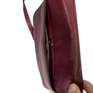 Michael Kors Crossbody Shoulder Bag Leather Burgundy Chain Strap 9x7‎ thumbnail 5