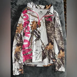 Mossy Oak Women's Winter Breakup Quarter Zip Jacket Size Large thumbnail 2