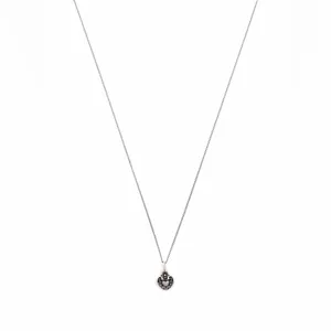 Saint Laurent Victorian Heart Charm Necklace in Metal thumbnail 2