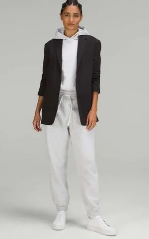 Lululemon Scuba High Rise Relaxed Joggers Heathered Light Gray Size 4 thumbnail 5