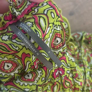 by anthropologie flounced citron printed lounge maxi dress thumbnail 7