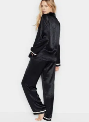 Victoria's Secret Black satin polka dot pajamas thumbnail 3