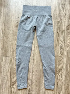 NVGTN Grey Mid Rise Contour 7/8 Leggings Size XS Workout Athletic Activewear thumbnail 4