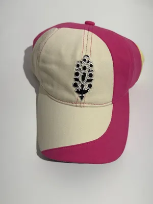 NWT FP Movement by Free People Pink & Cream Floral Patch Baseball Cap thumbnail 2