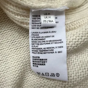 ANTHROPOLOGIE Blair Slouchy Turtle Neck Sweater in Cream Off White Size Medium thumbnail 10