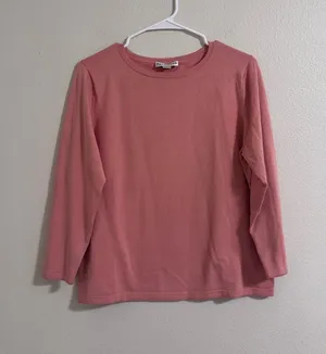 Pendleton Rose Pink Long Sleeve Crewneck Top thumbnail 1