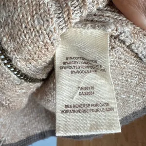 Free People Zip Up Cardigan Sweater Minimalist Brown‎ Cotton Blend size M thumbnail 5