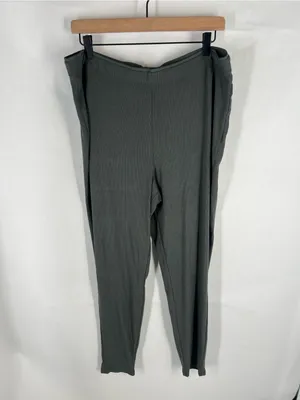 Soma Cool Nights & Days Ribbed Leggings Nightwatch Olive Size L NWT thumbnail 2
