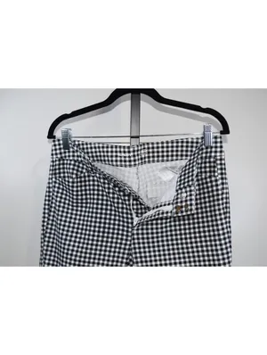 Old Navy Pixie Pants Size 12 Black White Gingham High-Rise Cropped Trousers thumbnail 8
