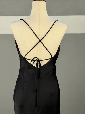 Hello Molly Black Cowl Neck Maxi Slip Dress thumbnail 2