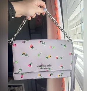 Kate Spade Purple Crossbody Bag with Floral Design thumbnail 1