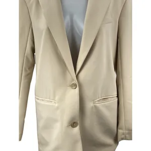 Abercrombie & Fitch Beige Long Sleeve Notch Collar Button Blazer Coat Jacket M thumbnail 2