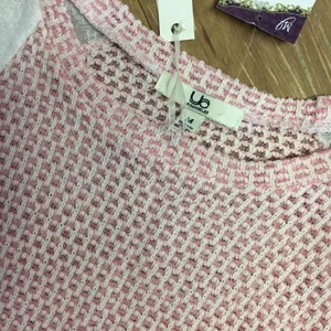 Ya Los Angeles Womens Top‎ Size M Pink Ivory Lightweight Sweater Cream NEW thumbnail 2