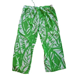 Lilly Pulitzer for Target Green Tropical Palm Leaf Wide Leg Beach Pants XXL thumbnail 3