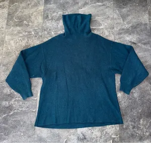 Free People Blue Turtleneck Sweater Size Medium thumbnail 1