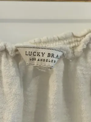 Lucky Brand Embroidered Peasant Top White Size 1X thumbnail 5