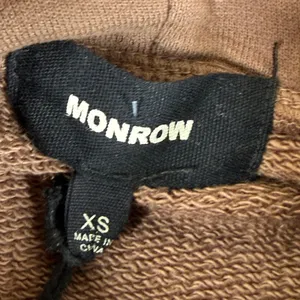 MONROW HT1170-1 Brown Cotton Pullover Hoodie Sweatshirt XS NEW thumbnail 3
