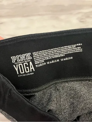 Victoria's Secret PINK Girls' Charcoal Heather Leggings with Black Waistband thumbnail 4