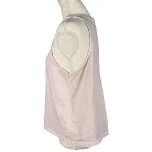 Double Zero Tank Top Womens Medium Blush Pink Slub Knit Flowy Sleeveless thumbnail 6