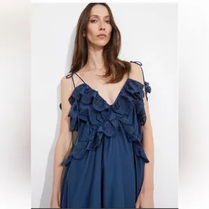 & OTHER STORIES Embroidered Strappy Mini Dress thumbnail 7