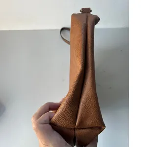 Steve Madden Clutch Bag Y2K Faux Leather Wristlet Zipper Cognac Classic Minimal thumbnail 5