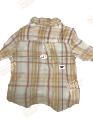 Women's American Eagle Orange Stripped Plaid Button Down Shirt Collared Casual L thumbnail 3