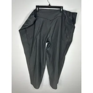 Nike Dri-Fit Cropped Wide Leg Pants Women's Plus Size 3X Black Athleisure Active thumbnail 2