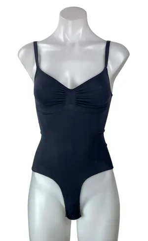 Skims Women's Black Bustier Sleeveless Open Back Cami Tank Bodysuit Top Size S thumbnail 1
